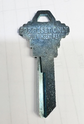 schlage blue reset key